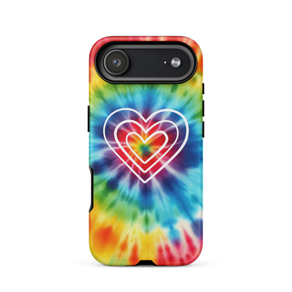 Tie Dye Hearts iPhone 17 Air Tough Case - Glossy Finish - https://ascensionemporium.net